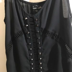 House Monde black studded top